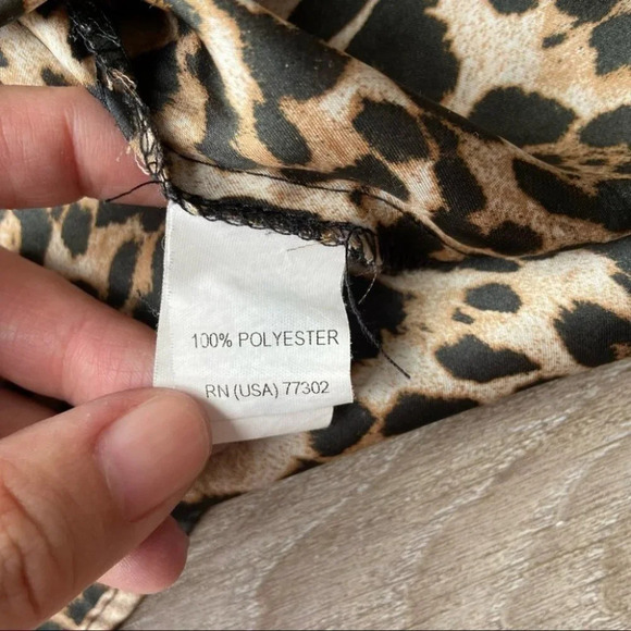 Zara  Leopard Print Button Down Blouse - Picture 12 of 16